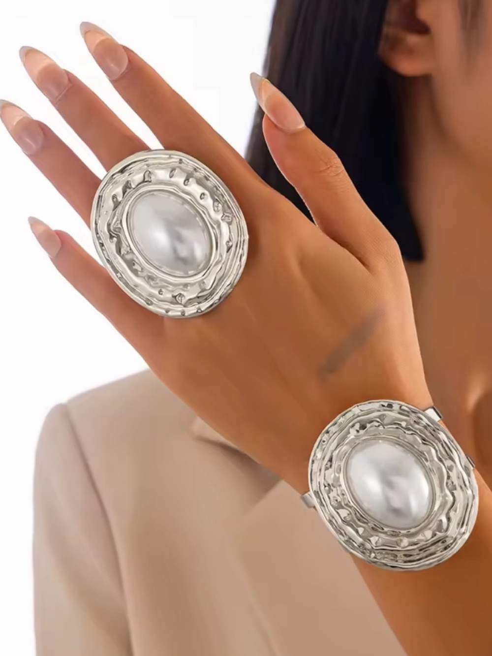 Avant Garde Baroque Pearl Statement Jewelry Set